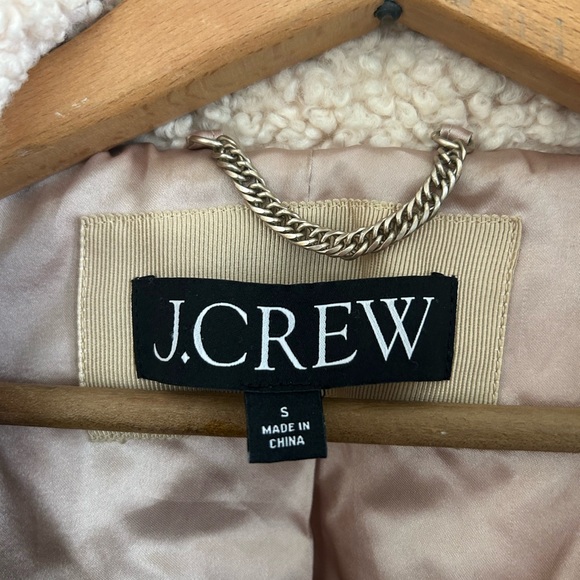 J. Crew Women's Cream Sherpa Coat - Picture 4 of 5